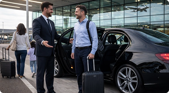 Professional taxi drivers with executive cars in London